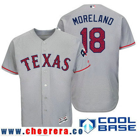 Mitch Moreland Texas Rangers gray Fashion jersey