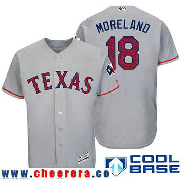 Mitch Moreland Texas Rangers gray Fashion jersey