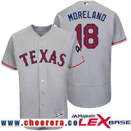 Mitch Moreland Texas Rangers gray Fashion jersey