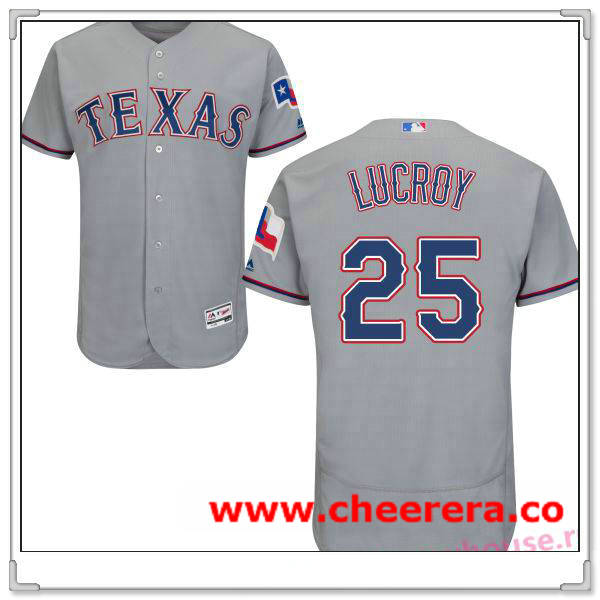 Jonathan Lucroy Texas Rangers gray Road jersey