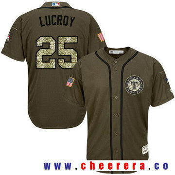 Jonathan Lucroy Texas Rangers green Salute To Service jersey