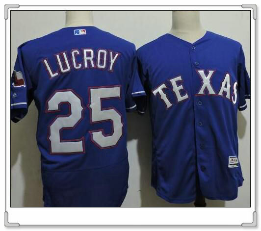 Jonathan Lucroy Texas Rangers royal jersey