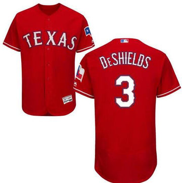 Delino DeShields Texas Rangers red jersey