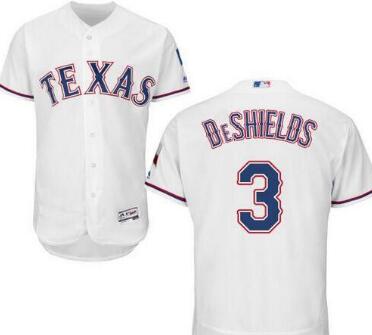 Delino DeShields Texas Rangers white Home jersey