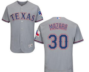 Nomar Mazara Texas Rangers gray Road jersey