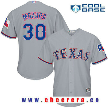 Nomar Mazara Texas Rangers gray Road jersey