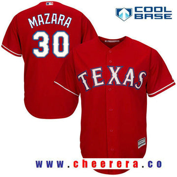 Nomar Mazara Texas Rangers red Alternate jersey