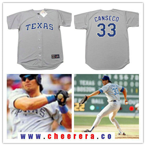 Jose Canseco Texas Rangers gray Throwback jersey