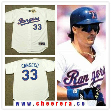 Jose Canseco Texas Rangers white Throwback jersey
