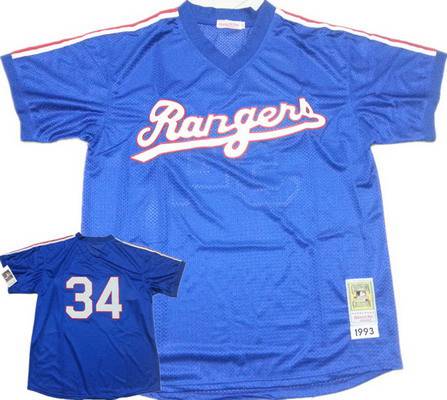 Nolan Ryan Texas Rangers blue Throwback jersey