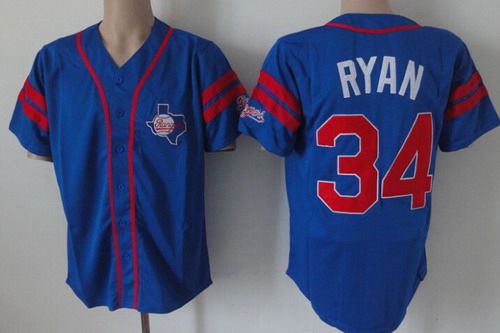 Nolan Ryan Texas Rangers blue Throwback jersey