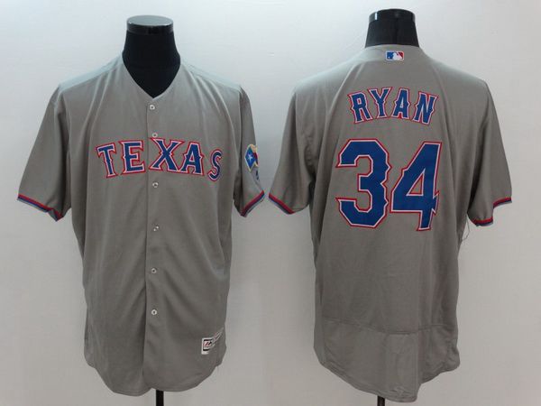 Nolan Ryan Texas Rangers gray jersey