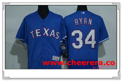 Nolan Ryan Texas Rangers royal jersey