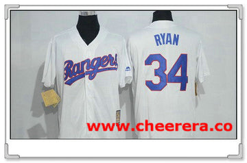 Nolan Ryan Texas Rangers white Cooperstown jersey