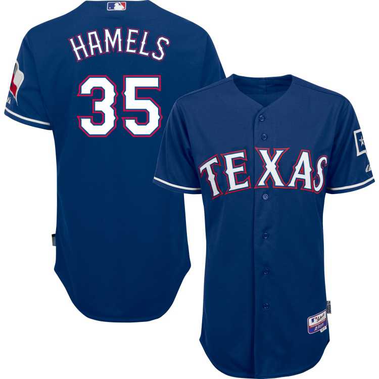 Cole Hamels Texas Rangers blue Alternate jersey