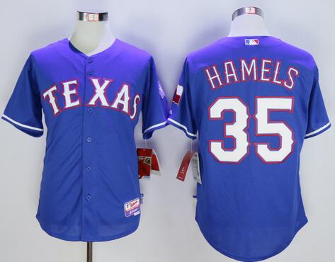 Cole Hamels Texas Rangers blue Alternate jersey