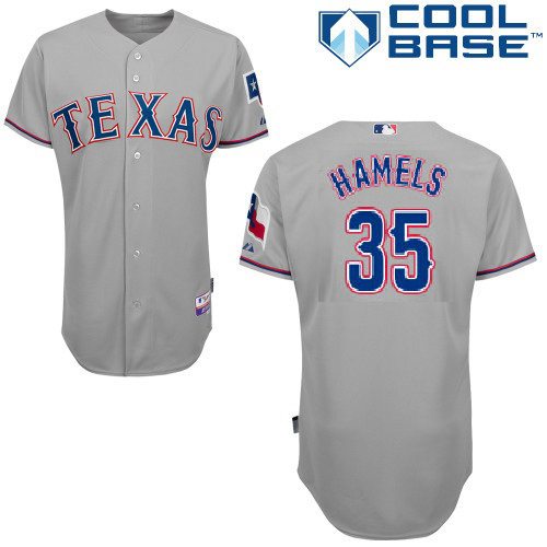 Cole Hamels Texas Rangers gray Away jersey