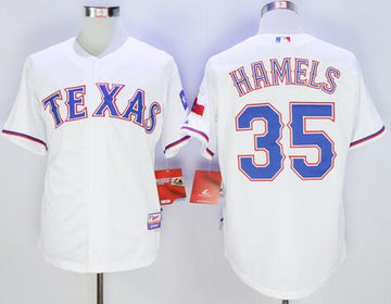 Cole Hamels Texas Rangers white Home jersey