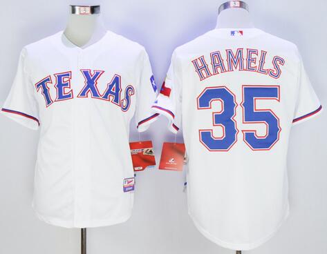 Cole Hamels Texas Rangers white Home jersey