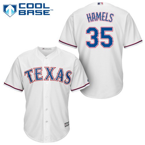 Cole Hamels Texas Rangers white Home jersey