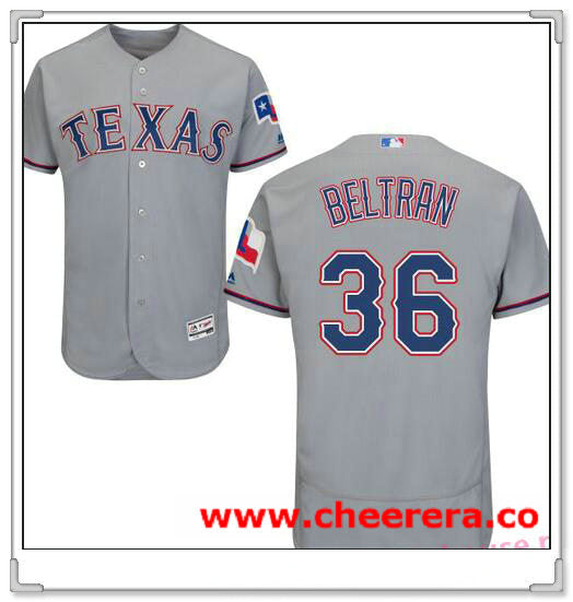 Carlos Beltran Texas Rangers gray Road jersey
