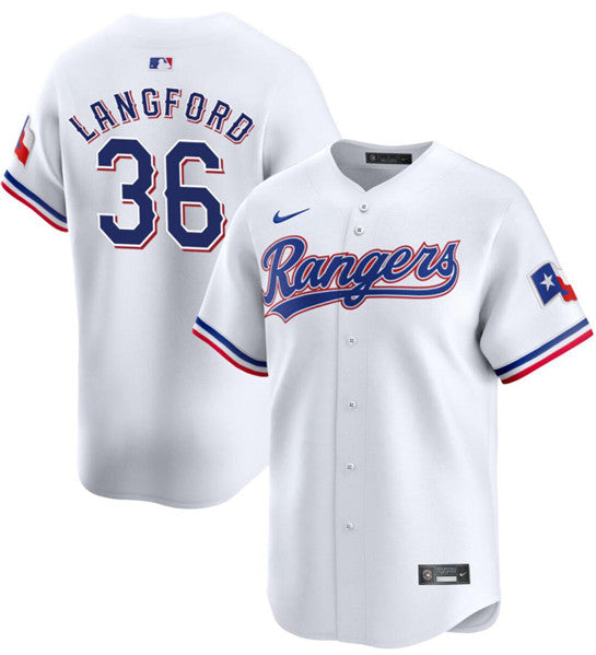 Wyatt Langford Texas Rangers white jersey