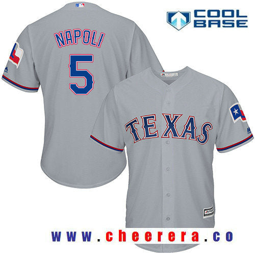 Mike Napoli Texas Rangers gray Road jersey