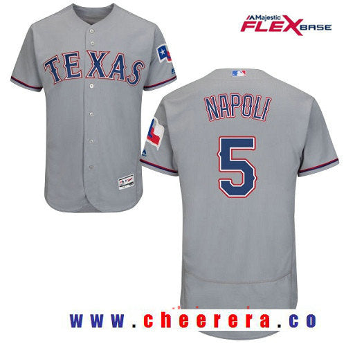 Mike Napoli Texas Rangers gray Road jersey