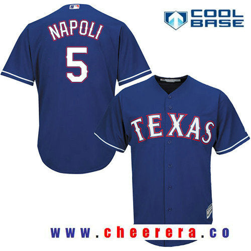 Mike Napoli Texas Rangers royal Alternate jersey