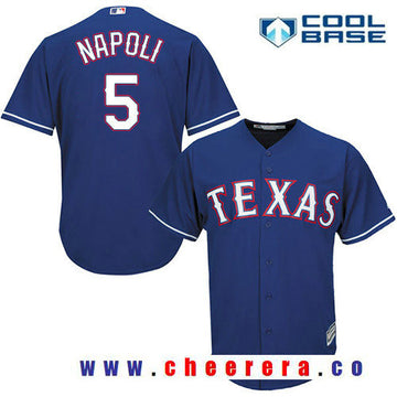 Mike Napoli Texas Rangers royal Alternate jersey
