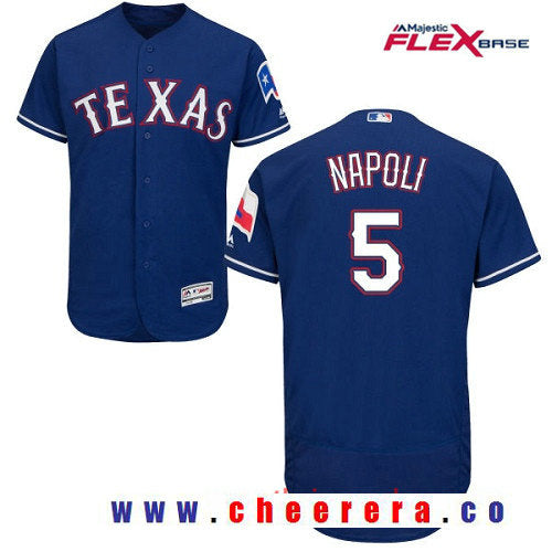 Mike Napoli Texas Rangers royal Alternate jersey