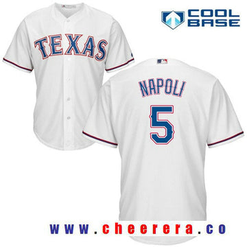 Mike Napoli Texas Rangers white Home jersey