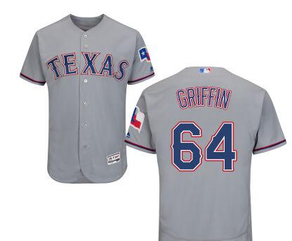 A. J. Griffin Texas Rangers gray Road jersey