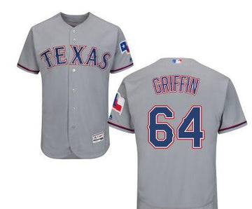 A. J. Griffin Texas Rangers gray Road jersey