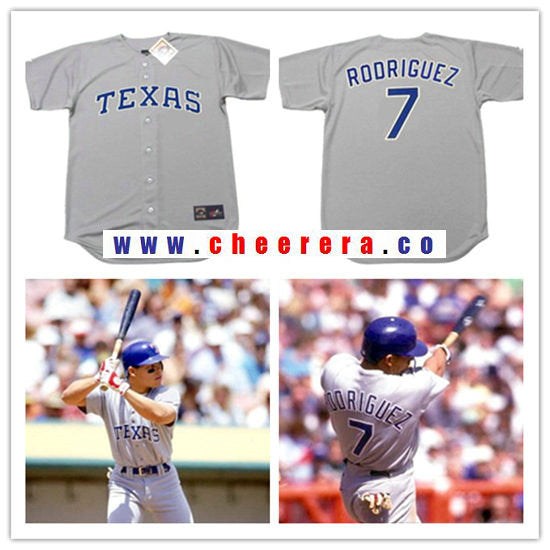 Ivan Rodriguez Texas Rangers gray Cooperstown jersey
