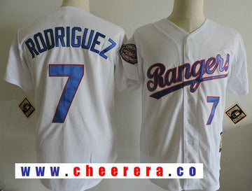 Ivan Rodriguez Texas Rangers white Throwback jersey