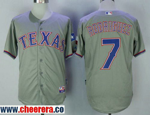 Ivan Rodriguez Texas Rangers gray jersey