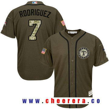 Ivan Rodriguez Texas Rangers green Salute To Service jersey