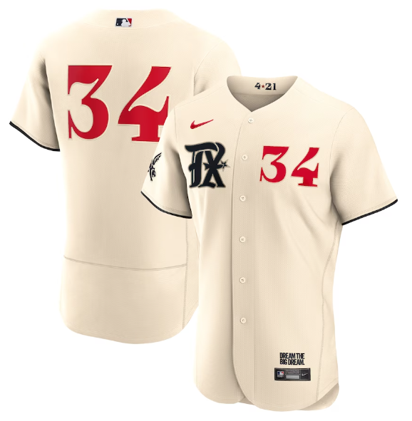 Nolan Ryan Nike Texas Rangers cream City Connect jersey