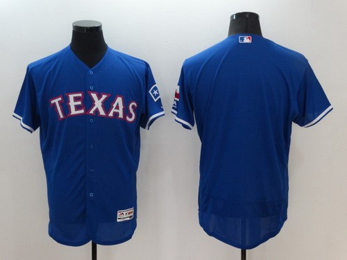 Blank Royal Texas Rangers blue jersey