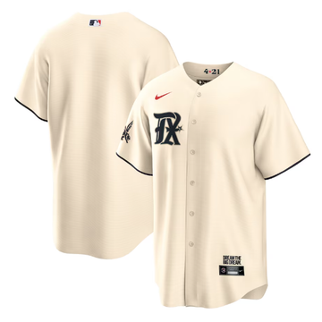 Nike Texas Rangers cream City Connect jersey
