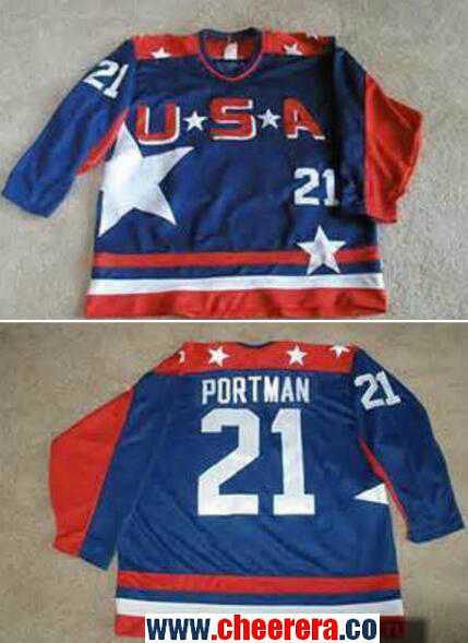 The Movie The Mighty Portman Anaheim Ducks blue jersey