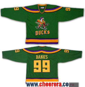 The Movie The Mighty Adam Banks Anaheim Ducks green jersey