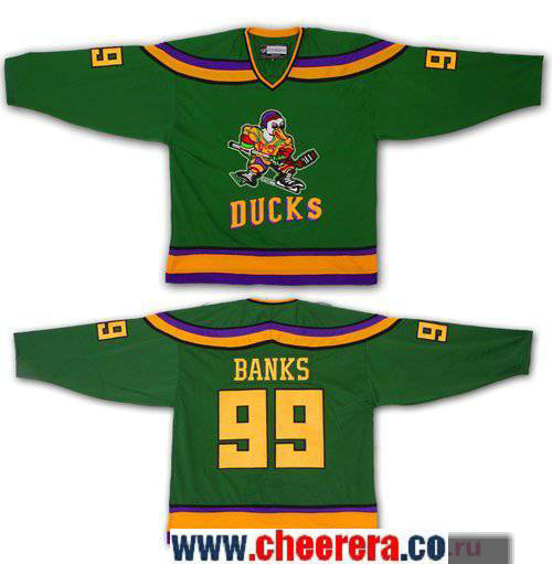 The Movie The Mighty Adam Banks Anaheim Ducks green jersey