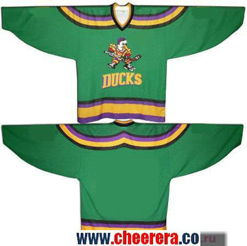 The Movie The Mighty Blank Anaheim Ducks green jersey