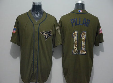 Kevin Pillar Toronto Blue Jays green Salute To Service jersey