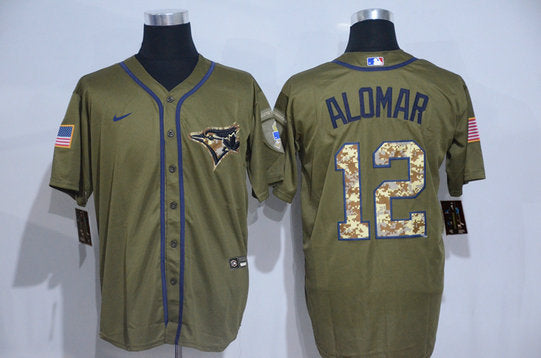 Roberto Alomar Toronto Blue Jays olive jersey