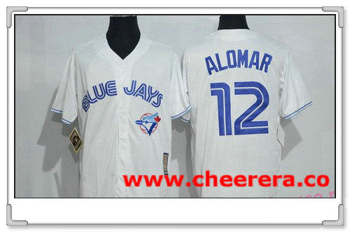 Roberto Alomar Toronto Blue Jays white Cooperstown jersey