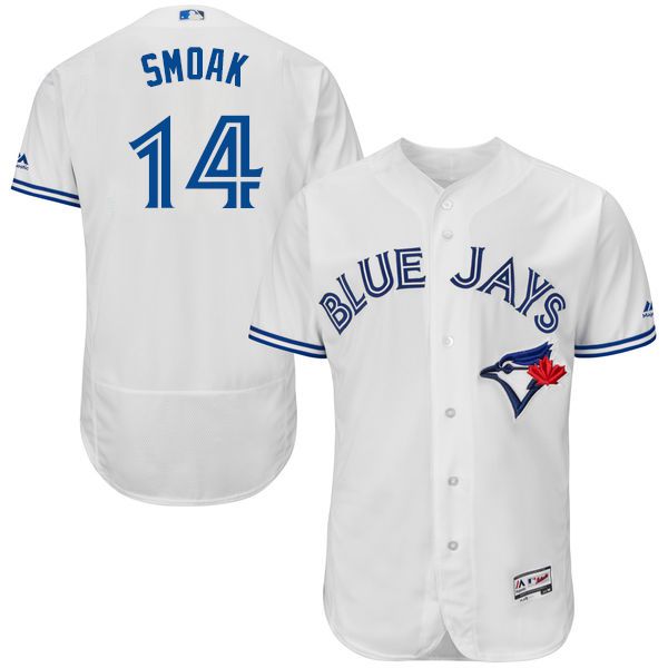 Justin Smoak Toronto Blue Jays white Home jersey