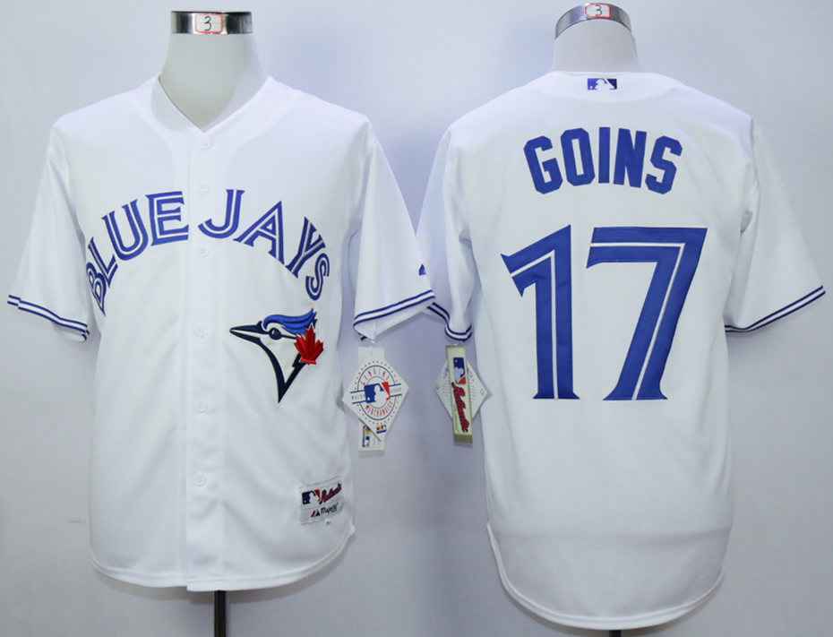 Ryan Goins Toronto Blue Jays white jersey